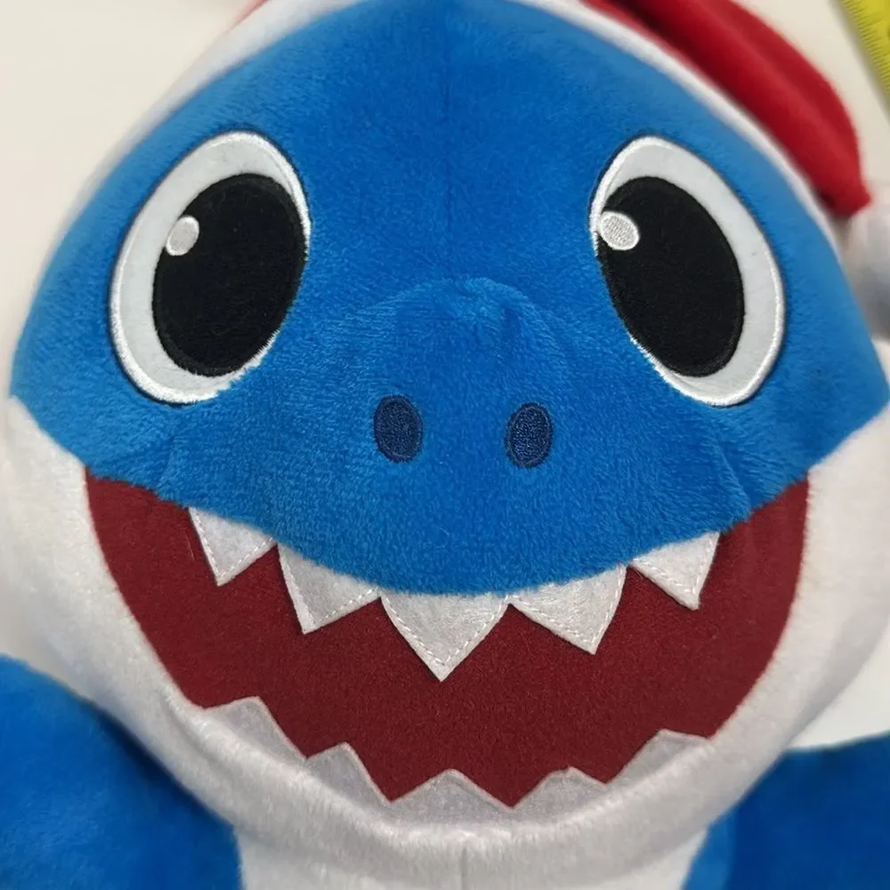 Nickelodeon Baby Shark Holiday Daddy Shark Stuffed Animal Blue White